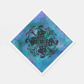 白黒の部族ヘビ スタンダードランチョンナプキン (角)