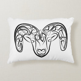 白黒の部族ヤギ アクセントクッション