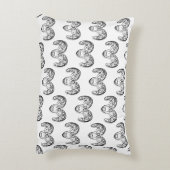 白黒の部族ヤギ アクセントクッション (裏面(縦))