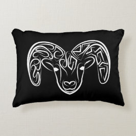 白黒の部族ヤギ アクセントクッション