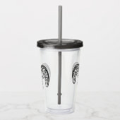 白黒の部族ヤギ アクリルタンブラー (右)