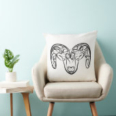 白黒の部族ヤギ クッション (椅子)