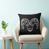 白黒の部族ヤギ クッション (椅子)