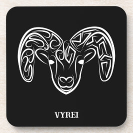 白黒の部族ヤギ コースター