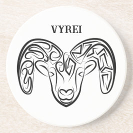 白黒の部族ヤギ コースター