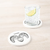 白黒の部族ヤギ コースター (側面)