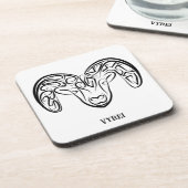 白黒の部族ヤギ コースター (左側)