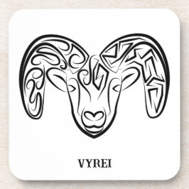 白黒の部族ヤギ コースター