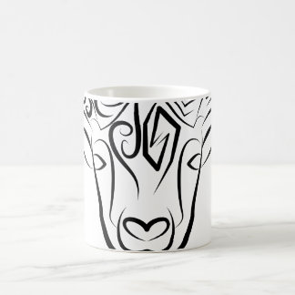 白黒の部族ヤギ コーヒーマグカップ