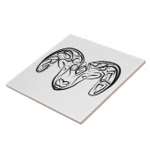 白黒の部族ヤギ タイル (側面)