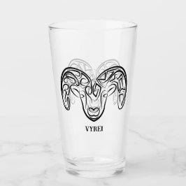 白黒の部族ヤギ タンブラーグラス