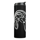 白黒の部族ヤギ タンブラー (回転左)