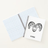 白黒の部族ヤギ ノートブック (内部)