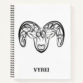 白黒の部族ヤギ ノートブック