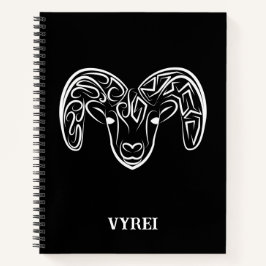 白黒の部族ヤギ ノートブック
