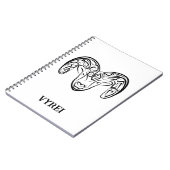 白黒の部族ヤギ ノートブック (左側)