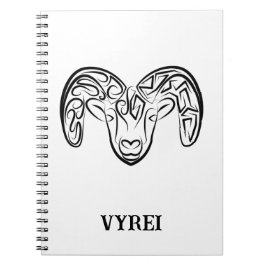 白黒の部族ヤギ ノートブック