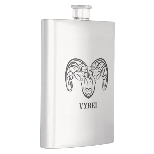 白黒の部族ヤギ フラスク (右)