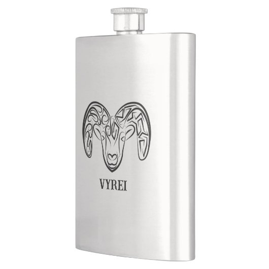 白黒の部族ヤギ フラスク (左)