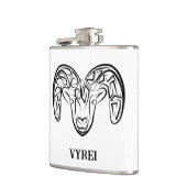 白黒の部族ヤギ フラスク (左)