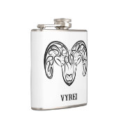 白黒の部族ヤギ フラスク (右)