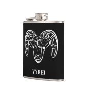 白黒の部族ヤギ フラスク (左)