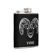 白黒の部族ヤギ フラスク (右)