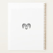 白黒の部族ヤギ プランナー手帳 (裏面)