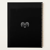 白黒の部族ヤギ プランナー手帳 (裏面)