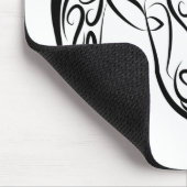 白黒の部族ヤギ マウスパッド (コーナー)