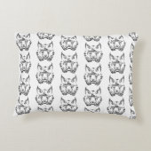 白黒の部族リンクス アクセントクッション (裏面)