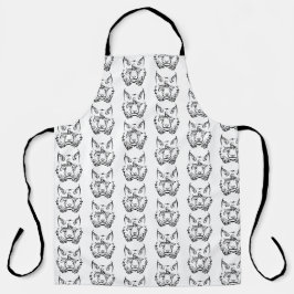 白黒の部族リンクス エプロン