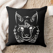 白黒の部族リンクス クッション (ブランケット)