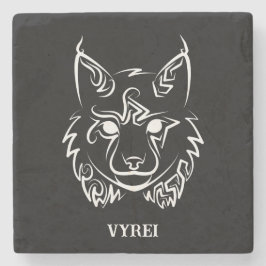 白黒の部族リンクス ストーンコースター