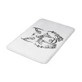 白黒の部族リンクス バスマット (アングル)