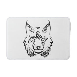 白黒の部族リンクス バスマット