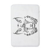 白黒の部族リンクス バスマット (正面縦)