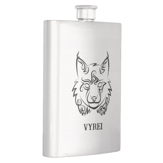 白黒の部族リンクス フラスク (右)