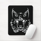 白黒の部族リンクス マウスパッド (マウス)