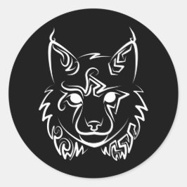 白黒の部族リンクス ラウンドシール