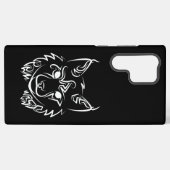 白黒の部族リンクス SAMSUNG GALAXYケース (裏面横)