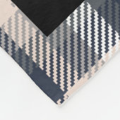 白黒の部族ワイルドウッドランドグレークリームプレイド フリースブランケット (角)