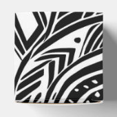 白黒の部族抽象芸術キューブ フェイバーボックス (上部)