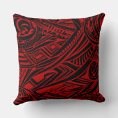 白黒の部族抽象芸術 クッション (裏面)