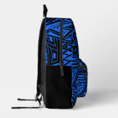 白黒の部族抽象芸術 プリントバックパック (左)
