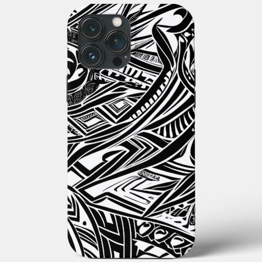白黒の部族抽象芸術 Case-Mate iPhoneケース (裏面)