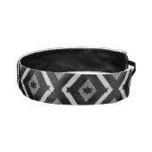 白黒の部族模様ヘッドバアステカンド アスレチックヘッドバンド (右)