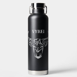 白黒の部族牛 ウォーターボトル