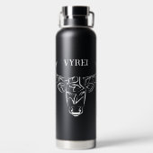 白黒の部族牛 ウォーターボトル (背面)