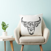 白黒の部族牛 クッション (椅子)